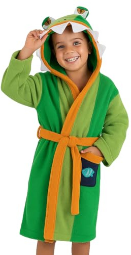 Top Towel - Badrock pojke och flicka - 100% bomull OEKO-TEX - Curl 450 g/m² - för dusch och pool, med huva, ficka och bälte - mjuk och absorberande