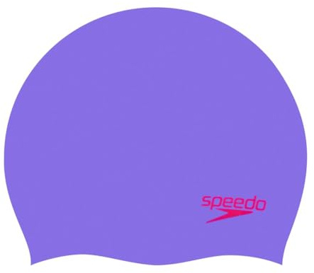 Speedo Unisex-Youth Junior Plain Moulded Silicone Swimming Cap | Swim Essentials | Hair Protection Training Aids