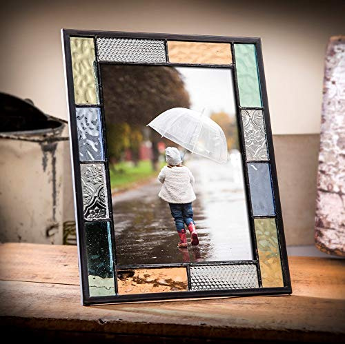J Devlin Vintage Stained Glass Picture Frame 5x7