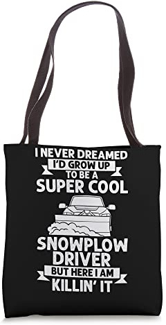 Snow Plow Tractor Machine Truck Shovel Driver Snowplough Tote Bag