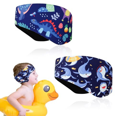 Neopren Stirnband Kinder, HASLED Stirnband Schwimmen Kinder Meerestierelemente Wasserdicht im Ohr, Ohrenschutz Wasser Kinder für Kinder und Erwachsene zum Schwimmen Tauchen Surfen