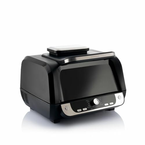 InnovaGoods® Freidora aire con Grill 6L, air fryer 3400 W con + 100 recetas en Español, Freidora sin aceite con Ventana, 12 programas, pantalla táctil, temporizador, airfryer con flujo de aire 360°.