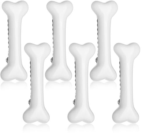Xinjoduz 6 Stück Haarspange Knochen Skelett Haarnadeln Kunststoffknochen Haarnadeln Seite Haarclip Knochen Accessoires Clips Zubehör Cosplay Haarklammer mit Halloween Atmosphäre Für Frauen