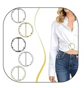 Scarf Ring Clip Scarf Rings for Women Button Covers for Women Blouses Shirt Tightener Clip Cinch Pin Clothes Jewelry