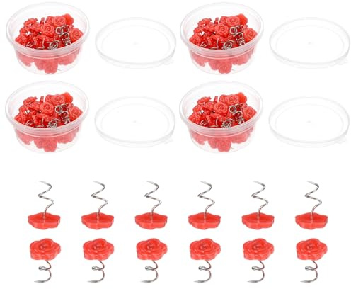 PATIKIL 200 Pcs Upholstery Twist Pins, Headliner Bed Pins Furniture for Bed, Armrest, Slipcovers, Skirt, Bed Skirts, Fabric, Sofa(Red Rose, 0.63 x 0.55 Inch)