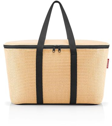 reisenthel Coolerbag - Borsa termica in tessuto di poliestere di alta qualità, ideale per picnic, shopping e in viaggio, Raffia Black, Standard, Borsa frigo