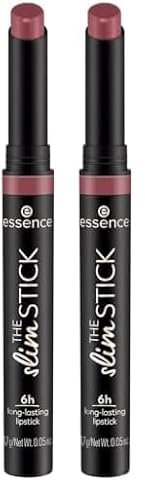 Esence THE Slim STICK - Pintalabios (105, color violeta, duradero, nutritivo, expreso), color intenso, mate, vegano, sin perfume, sin alcohol, sin parabenos, 1 unidad (1,7 g) (Paquete de 2)