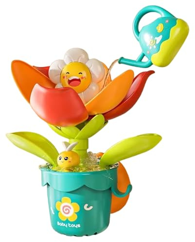 Baignoire fleurie pour bébé, baignoire interactive avec ventouse, facile à remplir et à verser, pour une douche amusante, jouets de bain pour bébé, jouets de bain, fleur pour nourrissons