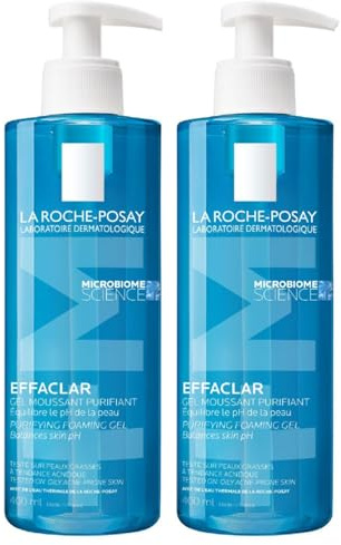 La Roche-Posay | Effaclar Gel Detergente Schiumogeno Purificante per Pelle Grassa | Detergente Viso | Deterge, Purifica e Riduce le Imperfezioni | Per Pelli Grasse, Sensibili e a Tendenza Acneica | Co
