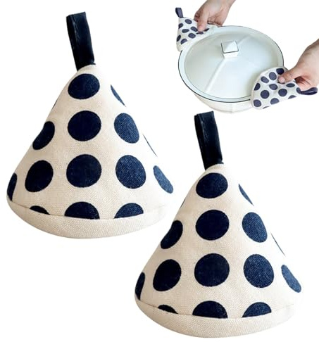 Guanti da cucina resistenti al calore, per friggitrice ad aria, microonde, padelle e padelle, coppia antiscivolo per una manipolazione sicura degli alimenti, 12 x 11 x 9 cm