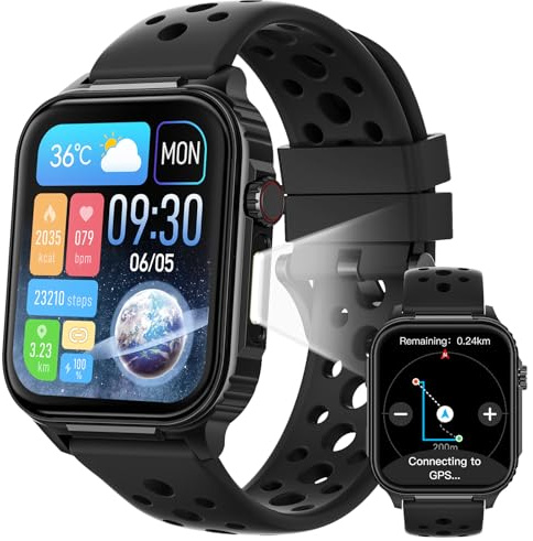 Parsonver Smartwatch Uomo con GPS Integrato, 10 Giorni Batteria, Bussola