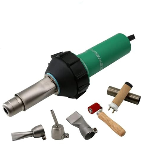 3 en 1 Soldadura Plástico Pistola de soldadura de plástico de 1600 W, soplete de calor para láminas de PP/PE/PVC, tuberías, tanques, pisos, membranas... Soldadores(Kits 6)