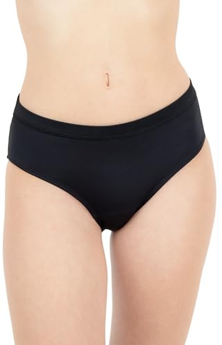 MYLILY Slip Mestruale per Donna, Ragazze & Adolescenti | Design Cut out | per Piscina, Mare & Spiaggia | 2-3 Assorbenti, Antiperdita, Neutro Odori, Oeko-Tex | Nero, XS (176)