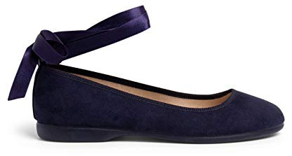 Pisamonas Ballerine Nastri Raso Chiusura Cinturino Misurare 34 Colore Blu