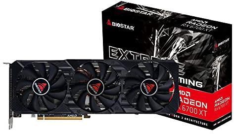 Biostar AMD Radeon RX6700XT GPU, 12GB GDDR6, AMD FreeSync, PCI Express 4.0