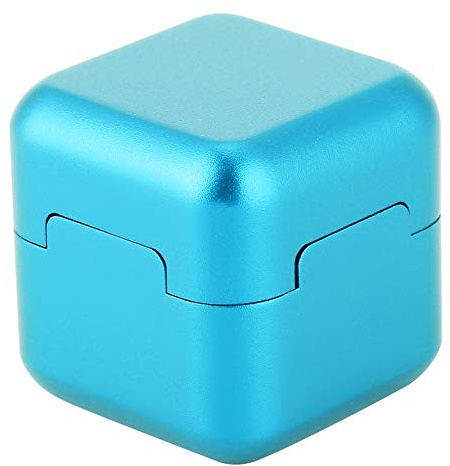Tiiyee Cubes de Craie pour Queue de Billard, Mini Accessoires de Table de Billard en Aluminium, Porte-Craie magnétique Portable pour Billard, Accessoire de Billard(Bleu)