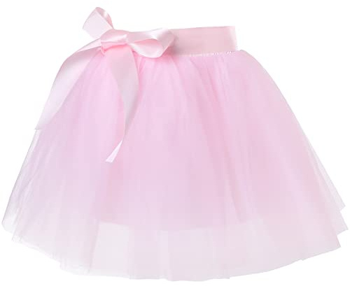 Tüllrock Kinder Tütü Rock Ballettrock Minirock Tanzkleid 7 Lagen Petticoat Ballettkleid für Partys Tanzen Kostüme Fasching Halloween