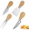 RZMZBY 4 coltelli da formaggio da cucina,Set di coltelli da formaggio,Squisito set di coltelli da formaggio,per insalata di formaggi da dessert