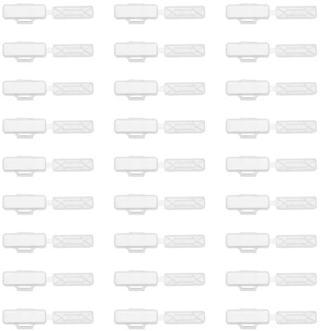 ECSiNG 100 Stück Kabeletikettenboxen Kabel Draht Clip Draht Wasserdicht Markierungsbox 30 X 10mm Draht Transparent Beschilderung Identifikationsbox Kabel Wasserdichte Etikettenbox