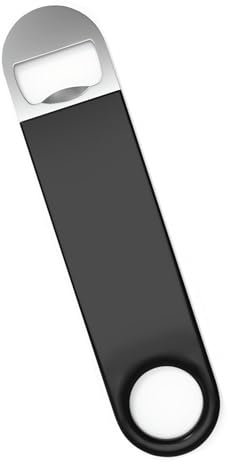 SIYOTO Apribottiglie di birra in acciaio inox, durevole e pratico, un pratico strumento per bere facilmente e piacevole (nero, 12 x 3 cm)