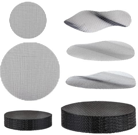 KufaerBeam 50 Pcs Bonsai Pot Bottom Mesh Pads Drainage Mesh for Plant Pots Round Pad for Prevent Soil Loss Drainage Screens Planter Liner Bonsai Pots and Trays Reusable Gardening Mat Drainage Mesh