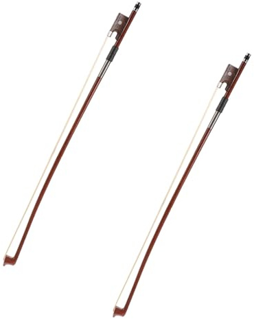 LOLIPPYY Violín Paquete de 2 Piezas y 1/8 Hecho a Mano Pelo de Caballo Madera de Sándalo Rojo para Accesorio Musical Bien Equilibrado Niños para Práctica