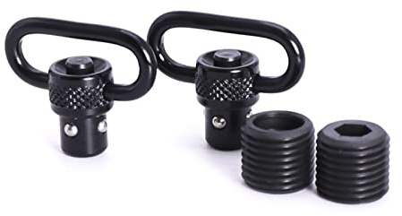 TRIROCK 1.0 inch Push Button Quick Release Detachable Sling Swivel with thread bottom cover mount Loop Adapter