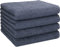 Betz Handtuch 4er Pack Handtücher Set Berlin Größe 50x100 cm 100% Baumwolle - gut trocknend, leichte Qualität - ideal für Sport, Strand, Reisen Farbe dunkel Grau