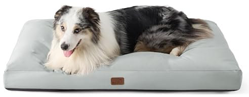 BEDSURE Hundekissen Grosse Hunde waschbar - 111x89cm Hundebett wasserdicht XXL für große, mittelgroße Hunde gepolstert Hundematte Mirage Grau in 10cm Höhe