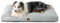 BEDSURE Hundekissen Grosse Hunde waschbar - 111x89cm Hundebett wasserdicht XXL für große, mittelgroße Hunde gepolstert Hundematte Mirage Grau in 10cm Höhe