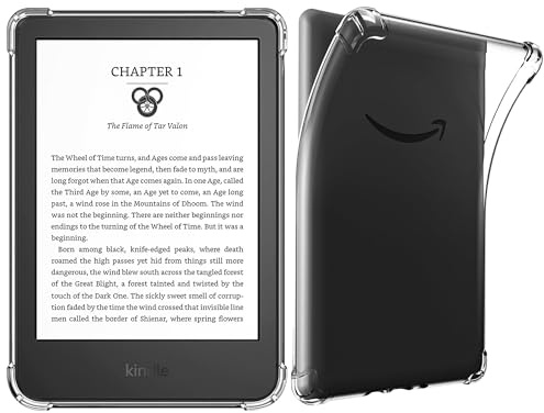 Tiorecime Case for 6 Kindle 11th Generation 2024/2022, Lightweight Anti-Scratch Shockproof Soft TPU Back Clear Cover