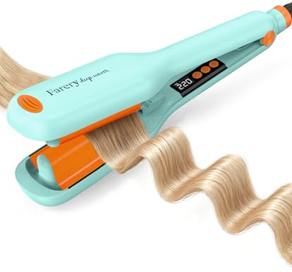 Farery 25MM Hair Waver – Deep Wave Curling Iron with Ionic Technology, Full-Wrap Anti-Scald Design, 3 Even-Heat Barrel, Low Skill Hairstyling, 360° Swivel Cord for Safe & Effortless Beach Waves