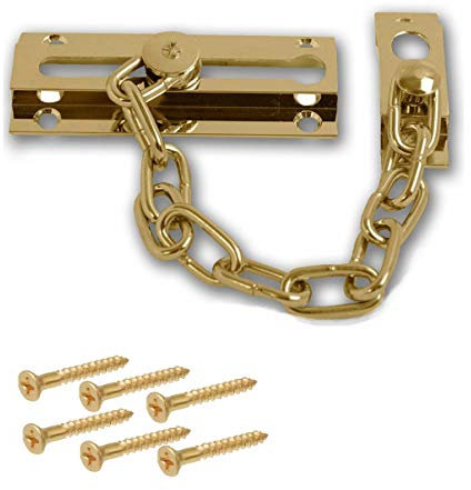 Bulk Hardware Bh06518 Chaîne de sécurité pour porte Laiton massif poli (lot de 1), Doré