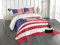 ABAKUHAUS New York Tagesdecke Set, Freiheitsstatue USA, Set mit Kissenbezügen Romantischer Stil, für Doppelbetten 220 x 220 cm, Dunkle Koralle Weiß