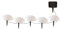 5 demi boules solaires lumineuses à piquer balisage allée LED blanc HALF MOON ∅15 cm