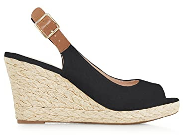 Juliet Holy Womens Ankle Strap Espadrille Wedges Round Open Toe Platform Slingback Slip on Peep Toe Sandals Comfort Summer Shoes