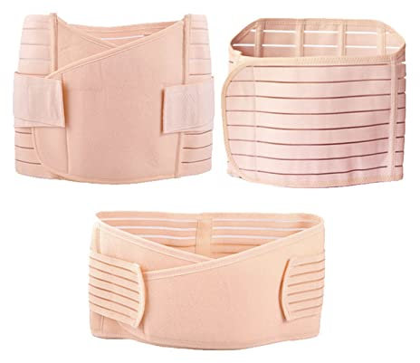Bauchgurt für Frauen, Postpartale Drei-in-Eins-Bauchstütze Wiederaufnahme der Wehen Geleastes Dünnes Band Atmungsaktive Elastische Verstellbare Postpartale Unterstützung (M)