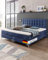WELCON Boxspringbett | Hotelbett Rockstar 180x200 cm H2, H3, H4 und H5 (H5 ab 110 kg, blau)