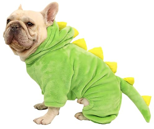 CHEERTAILS Disfraz de Halloween para perro, disfraz de dinosaurio para bulldogs franceses, divertidos disfraces para perros pequeños y medianos, gatos, disfraz de dragón para perro, suéter para