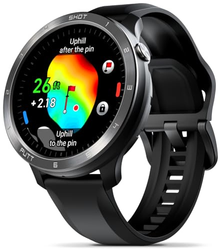 Voice Caddie T11 PRO GPS Golf Watch AMOLED Display, Green Undulation No Monthly Subscription 40k+ Preinstalled Courses w/Shot Tracking, Practice Tempo Mode, Putt View 1.3 OLED Touchscreen Plus V-A.I