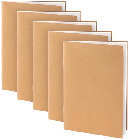 SHSHbuy Quaderni A5,Blocco Note A5,Taccuino Pagine Bianche,Quaderno Schizzi per Copertina Rigida Carta Kraft,Sketchbook Diario per Appunti Pittura Graffiti