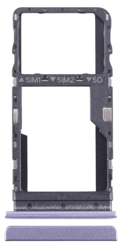 Ricambio Compatibile con TCL 40 SE T610K T610K2 Carrello Vassoio Alloggio SUPPORTO adattatore SLOT PORTA CARD carrello per SCHEDA SIM + vano Memoria Micro Sd (Viola)