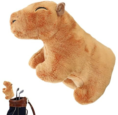 Golfschlägerhaube Capybara Golf Schlägerkopfhüllen Plüsch Golfschlägerhaube Golf Putter Cover Golf Driver Plüschbezüge Golfschläger Schutzhülle Plüschgewebe Putter Haube