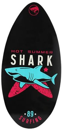 Ronyme 35inch Skimboard Small Surfboard Portable Beach Toys Sand Board Wood Skim Board Supplies for Kids Skimboarding Traveling, Schwarz