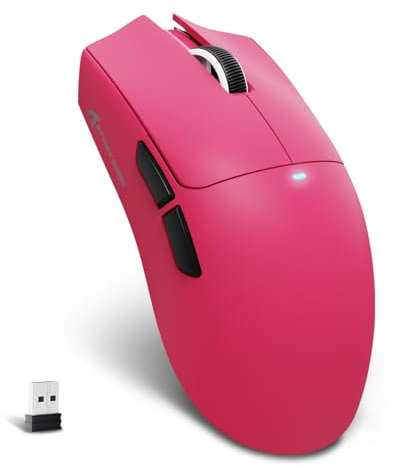 MAMBASNAKE X ATTACK SHARK X11SE Wireless Gaming Mouse-Up to 22000 DPI,PixArt PAW3311 Sensor,BT/2.4G/Wired,59g Lightweight,20M Clicks,40G Acceleration,Long Battery,Driver Support,for PC/Mac-Berry Red