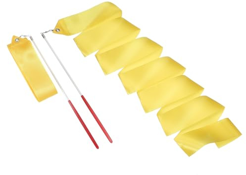 sourcing map Dance Ribbons, Rhythmic Gymnastics Ribbon Streamers Dancer Wand Twirling Dancing Ribbons for Artistic Dancing Gymnastics Training