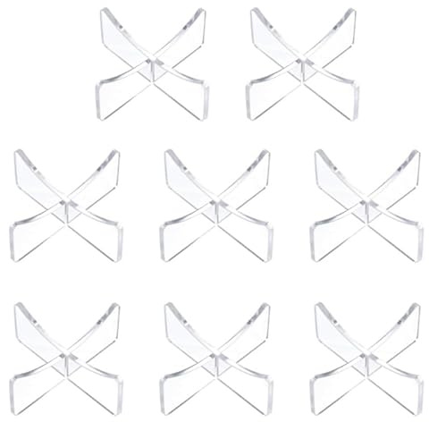 GUQIANLU 8Pcs Acrylic Basketball Display Stand,Clear Basketball Holder for Basketball, Football, Soccer, Rugby, Volleyball, Baseball - Sports Memorabilia Rack for Home,Office,Store
