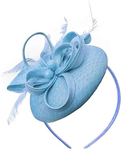 Caprilite pärla rund pillerlåda loop Sinamay pannband fascinator för kvinnor bröllop ascot tävlingar