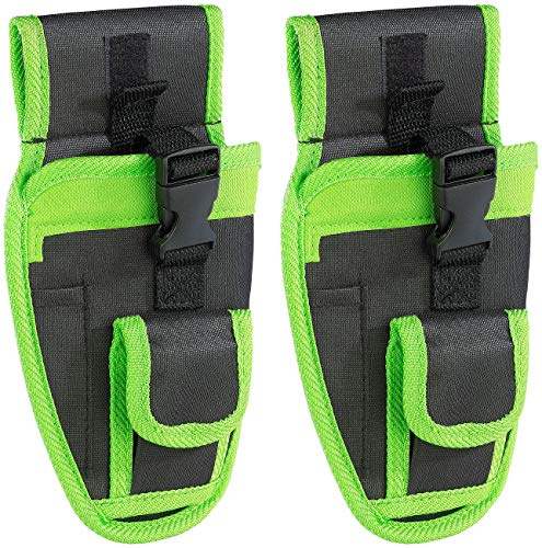 AGT Professional Akkuschrauber Tasche: 2er-Set Mini-Akkuschrauber-Holster Gürteltasche AW-240.wt (Werkzeugtasche für, Bauchtaschen für, Bit)
