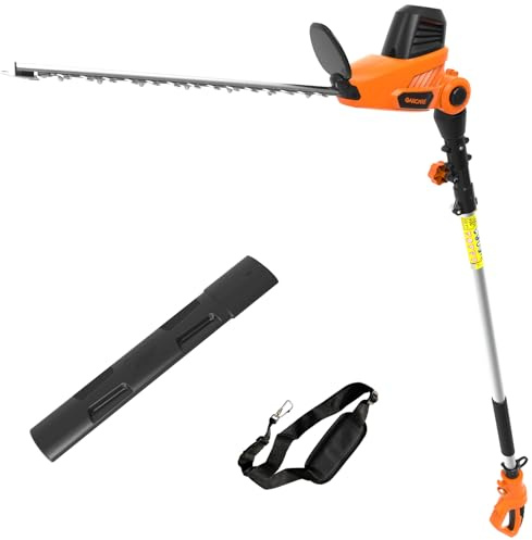 GARCARE Electric Hedge Trimmers, Corded 4.8A Pole Hedge Trimmer with 18 inch Laser Cut Blade